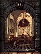 Louwijs Aernouts Elsevier Interior of the Oude Kerk USA oil painting artist